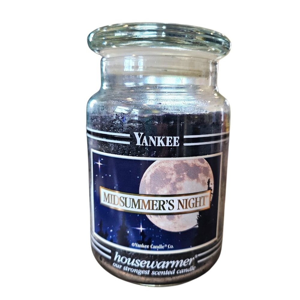 Vintage Yankee Candle Midsummer's Night Housewarmer 22 Oz Used Once Black